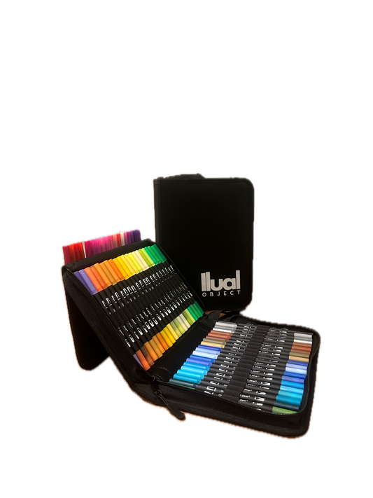 Estuche rotuladores doble punta 60 COLORES, más regalo cuaderno de dibujo